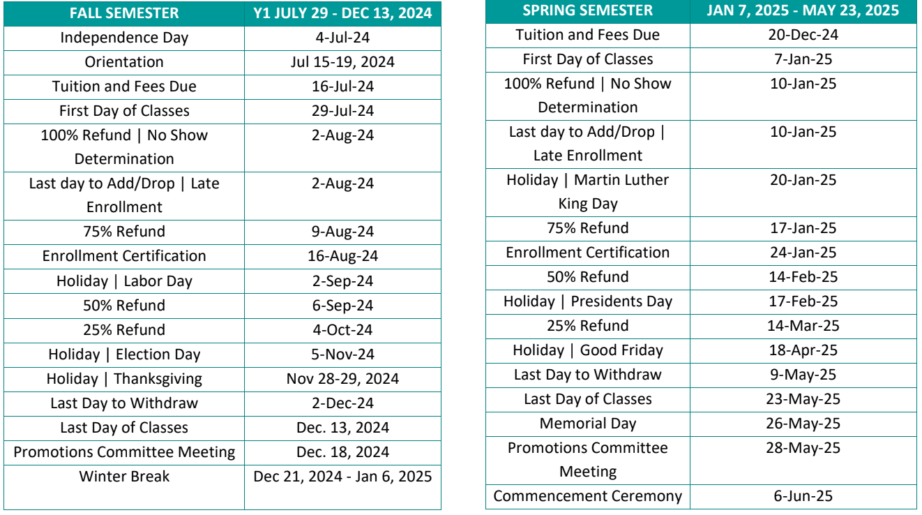 school of dental medicine academic calendar