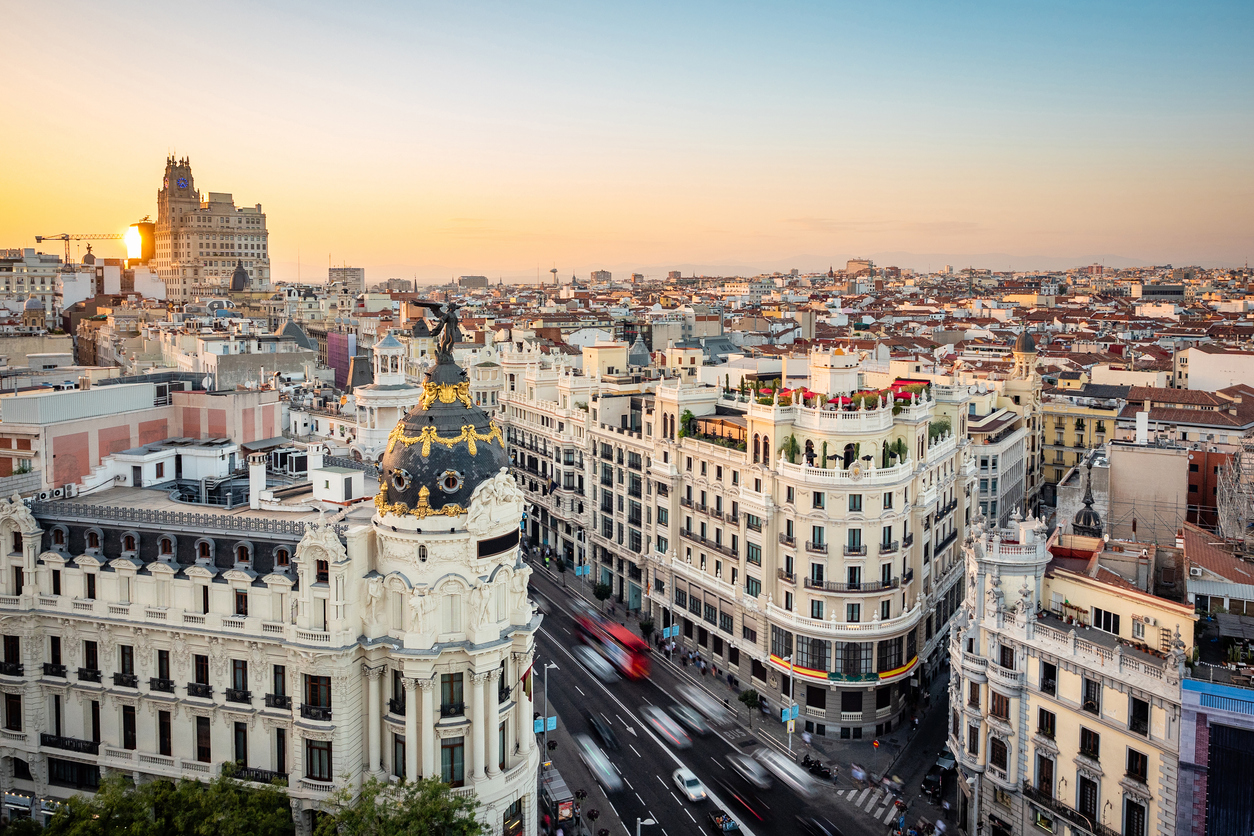 Sunset over Madrid