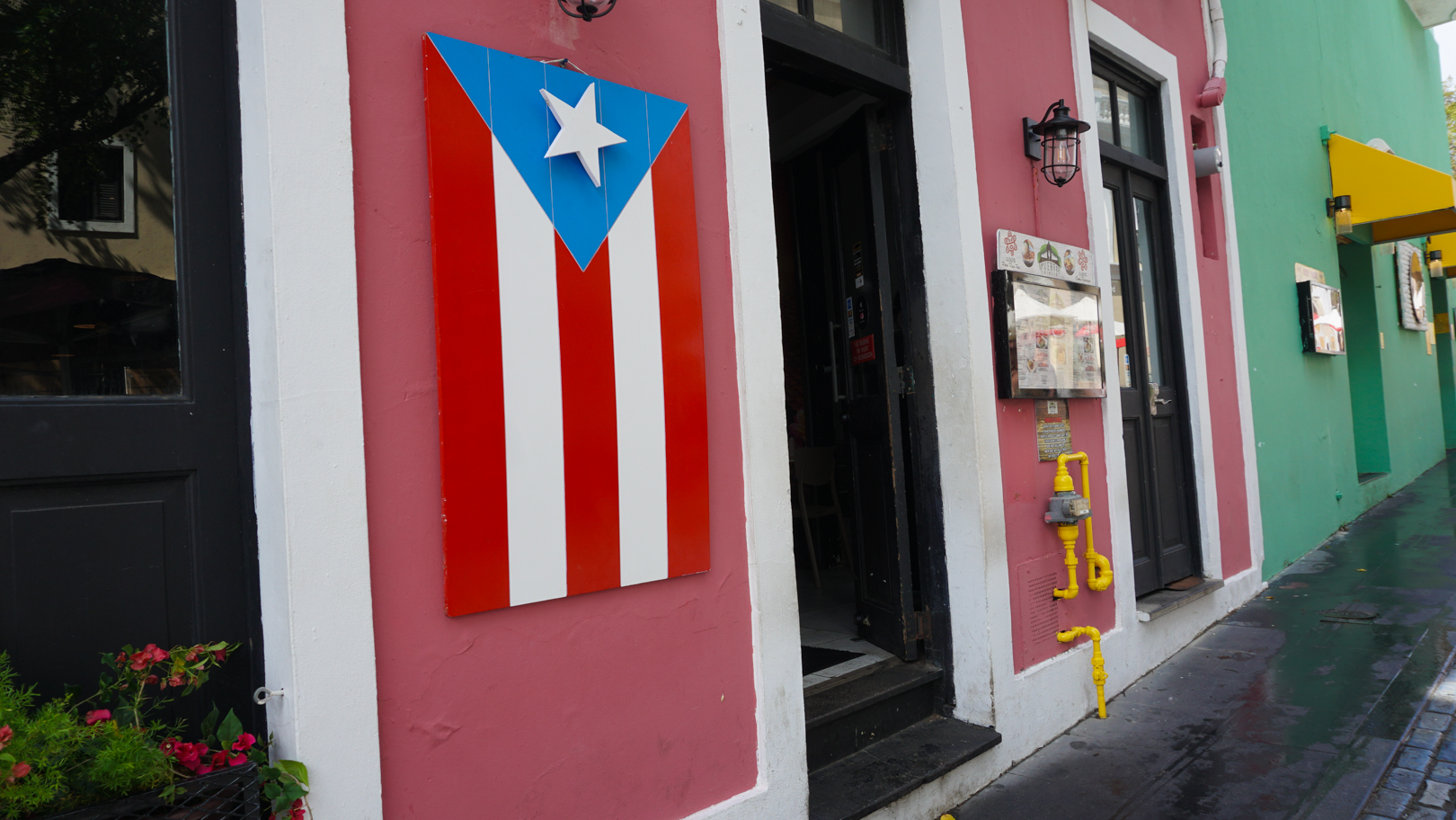 Puerto Rico Flag on San Juan Building